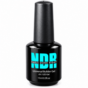 Nails Done Right Clear Builder Gel for structured overlays and extensions