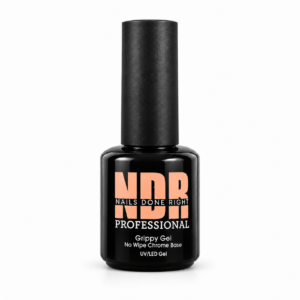 Grippy Gel Chrome Base No-Wipe Top Coat by Nails Done Right for chrome powder and cream chrome application.