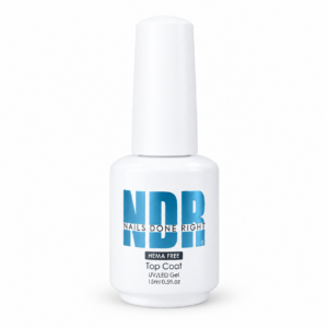 Nails Done Right HEMA-free no-wipe gel top coat in a 15 mL professional bottle