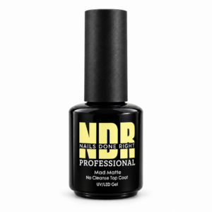 Nails Done Right Mad Matte No-Wipe Gel Top Coat bottle.
