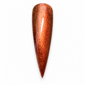 Lionsgate copper cat eye gel polish swatch with luminous magnetic shimmer