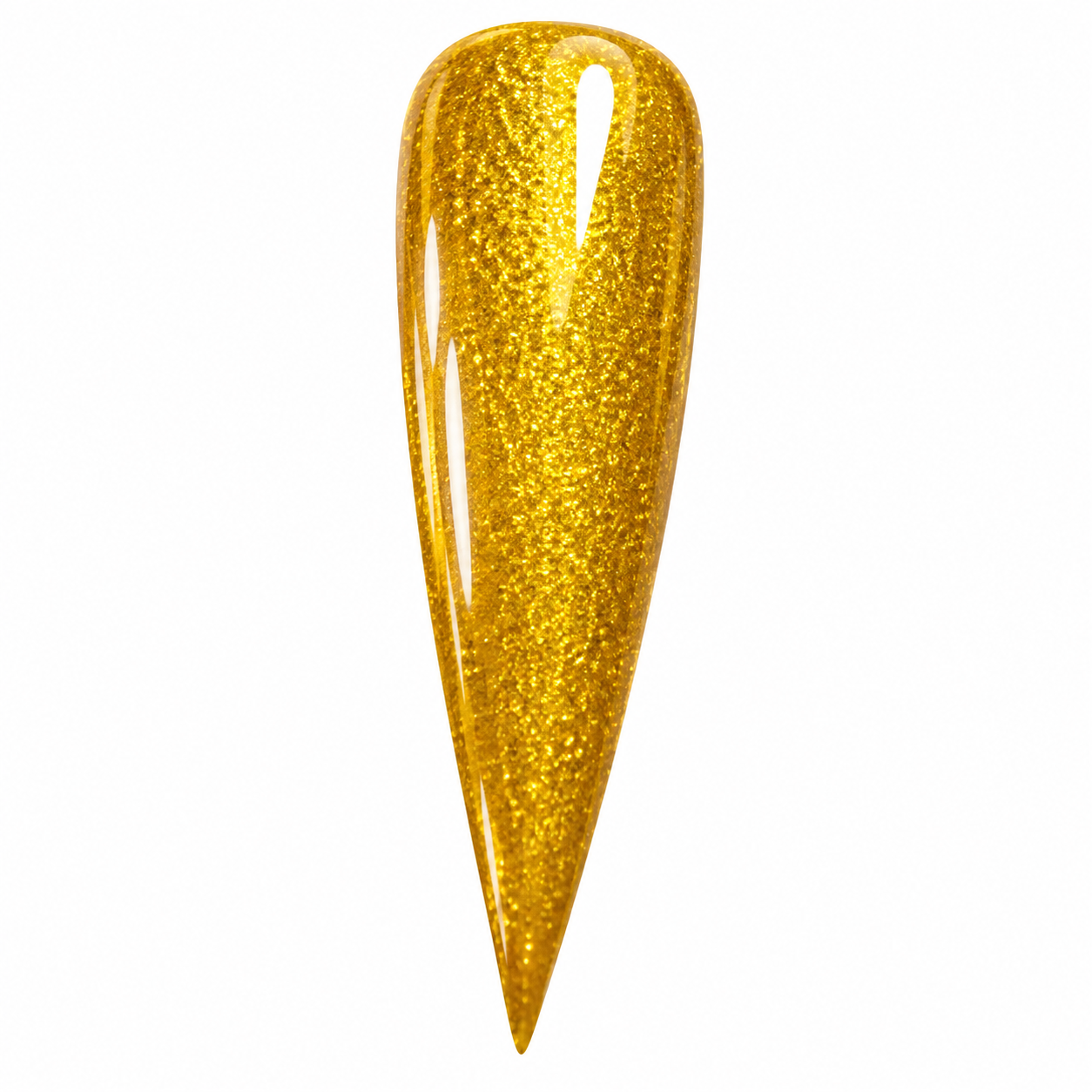 Hometown Gold HEMA-free gold glitter gel polish swatch by Nails Done Right