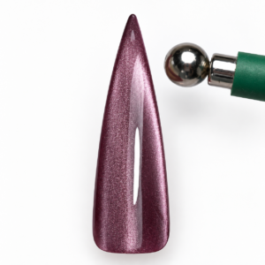 Client wearing Mauvelous mauve cat eye gel polish by Nails Done Right