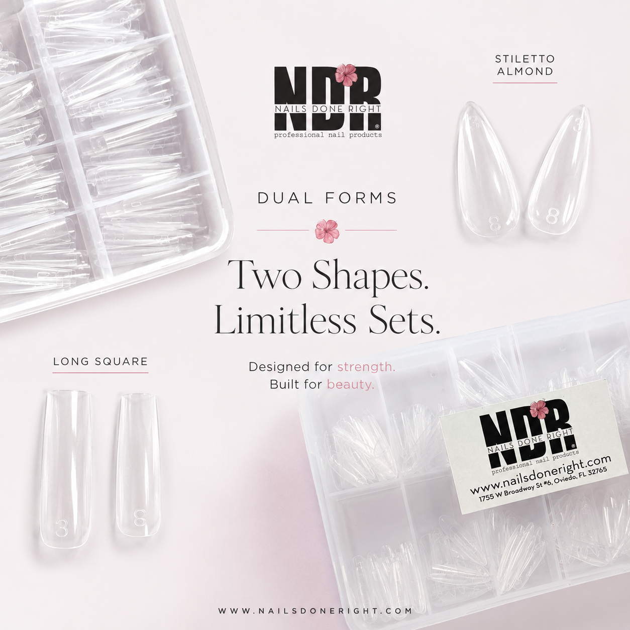 Professional dual forms for nails by Nails Done Right