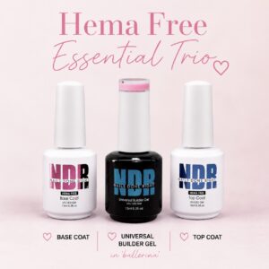 HEMA-Free Essentials System– Base, Builder & Top Coat Trio