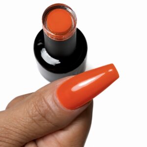 Solar Flare neon orange gel polish bright electric orange by Nails Done Right