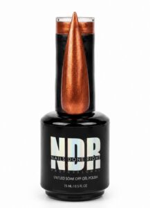 Lucky Penny bright copper metallic gel polish by Nails Done Right