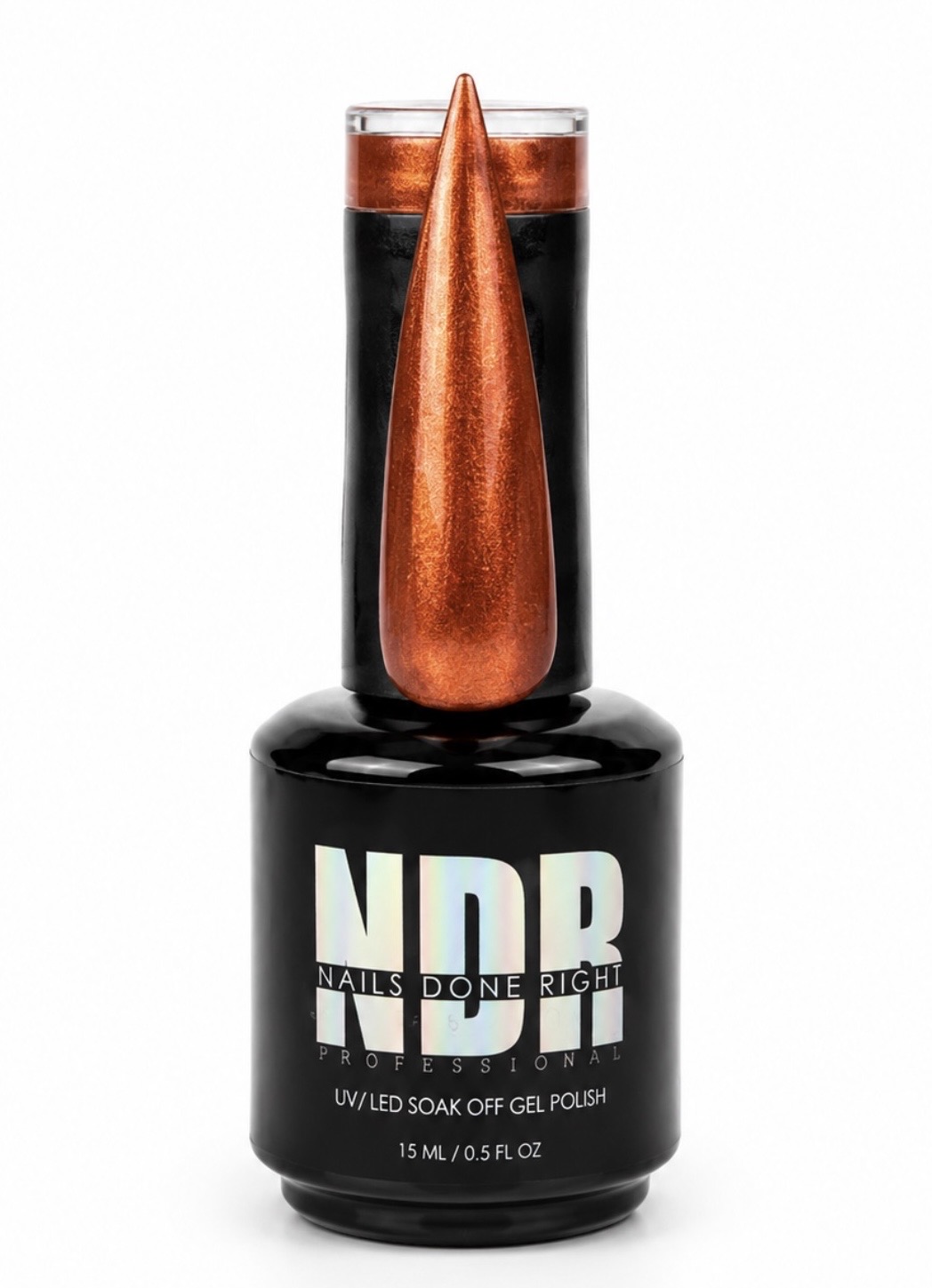 Lucky Penny bright copper metallic gel polish by Nails Done Right