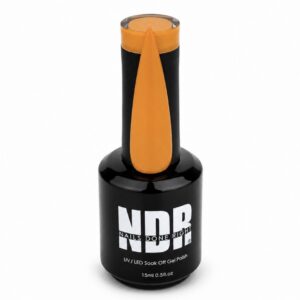 Butterscotch warm golden-orange cream gel polish bottle by Nails Done Right