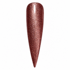 Kerri Gold rose gold metallic gel polish swatch with fine shimmer on a white background
