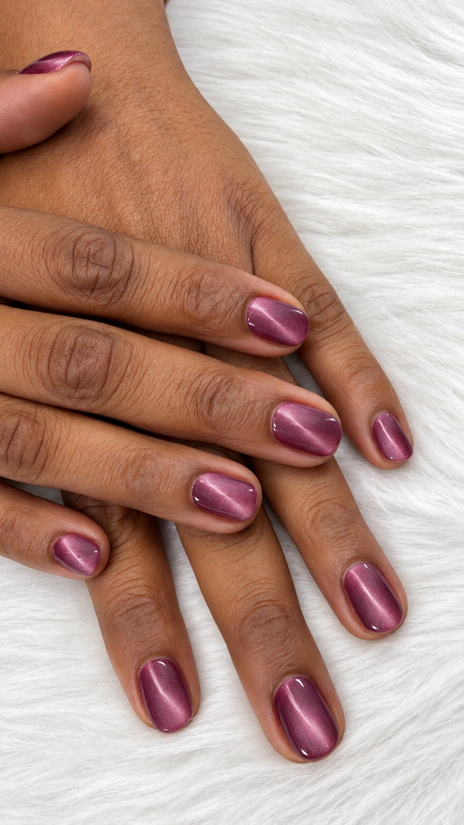 Mauvelous mauve cat eye fall nails