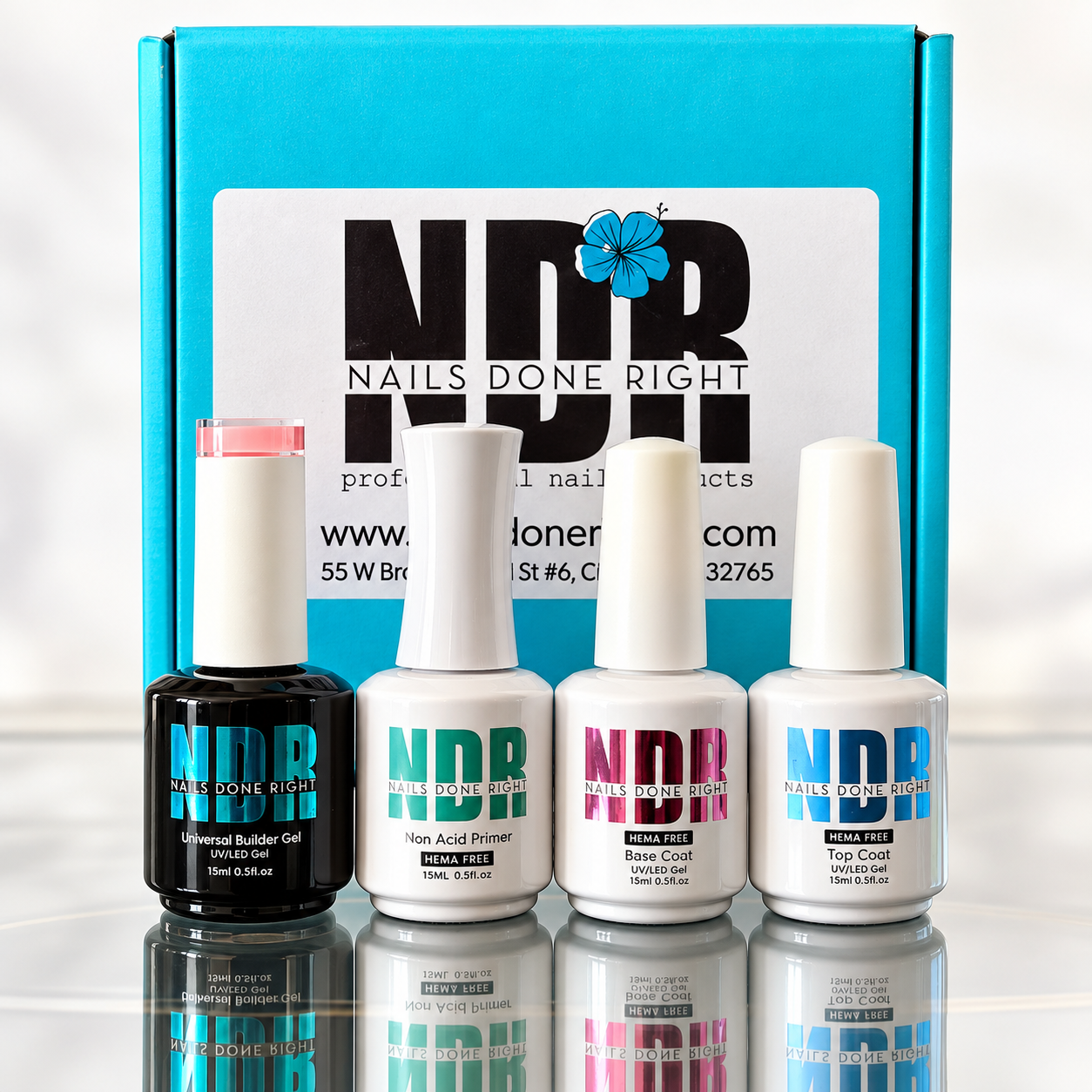 September nail subscription box with 4 HEMA-free essential nail products