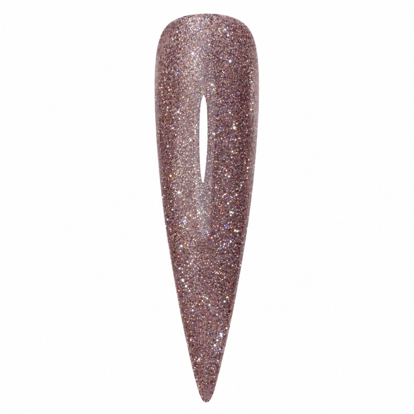 Kacie rosy mauve flash reflective glitter gel polish