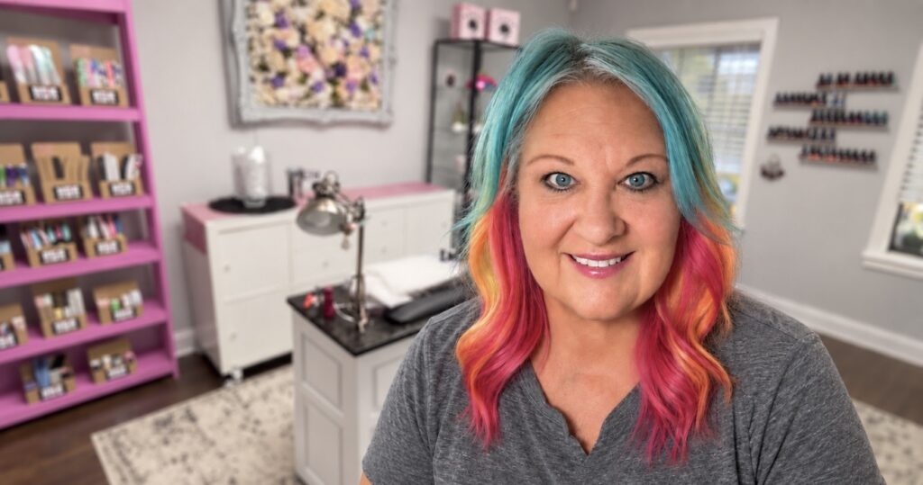 LINDA Reyes, founder of Nails Done Right, inside her professional nail studio
