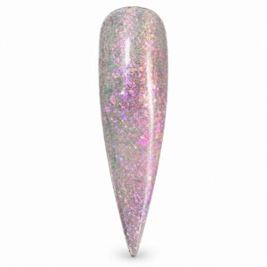 Charlotte pink iridescent glitter gel polish swatch by Nails Done Right