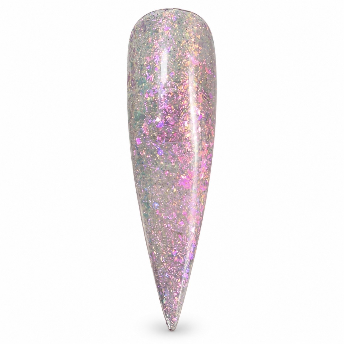 Charlotte pink iridescent glitter gel polish swatch by Nails Done Right