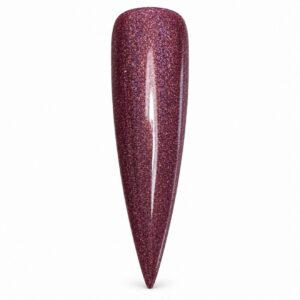 Raspberry holographic gel polish with deep berry shimmer by Nails Done Right