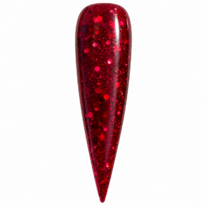 Lauri’s Dorothy deep red glitter gel polish with chunky reflective glitter