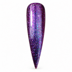 Magic purple chameleon gel polish swatch with blue and turquoise color shift