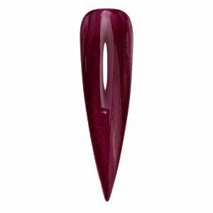 Naughty Noel deep burgundy gel polish swatch with a glossy finish on a white background