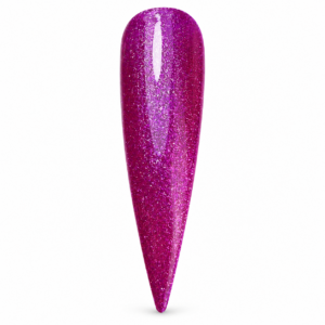 No Ordinary Purple fuchsia purple gel polish swatch with fine shimmer
