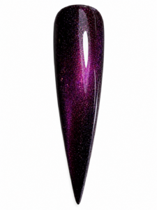 Sugar Plum deep purple cat eye gel polish with flash reflective glitter