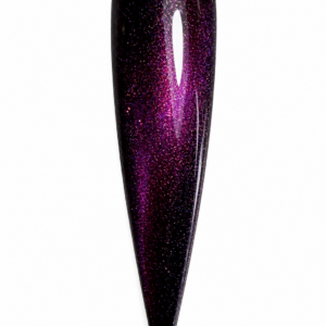 Sugar Plum deep purple cat eye gel polish with flash reflective glitter